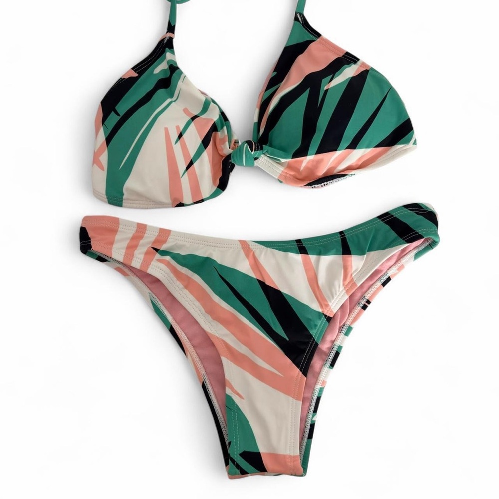 Bikini Lab “Sonic Boom” Palm Print Bikini Set M/L - Picture 1 of 7